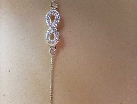 Pulsera infinito de plata de primera ley 925