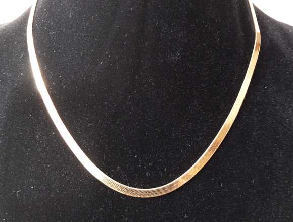 Gargantilla de plata de ley 925 bañada en oro