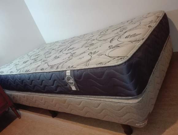 COLCHON CON SOMMIER SPRINGWALL 1 1/2 Plaza