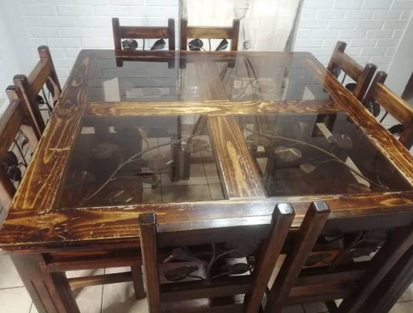 Comedor para 8 personas de madera palo blanco en Ciudad de Guatemala (Municipio)