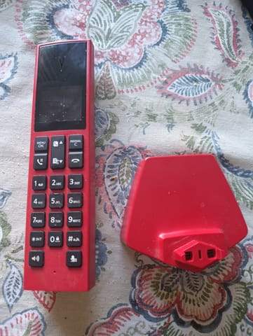 Teléfono inalámbrico Philips rojo