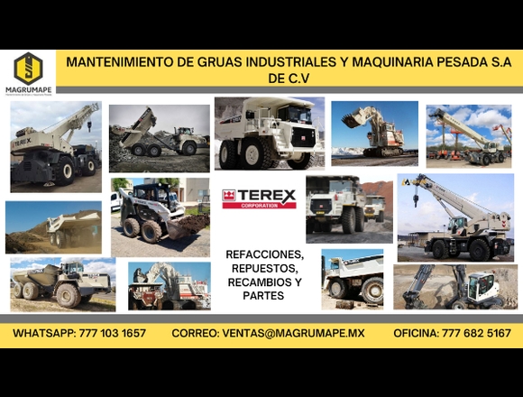 TENEMOS TODO TIPO DE REFACCIONES MARCA TEREX