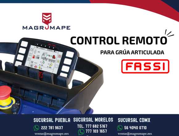 CONTROL REMOTO PARA GRÚA FASSI en Cuernavaca (Municipio)