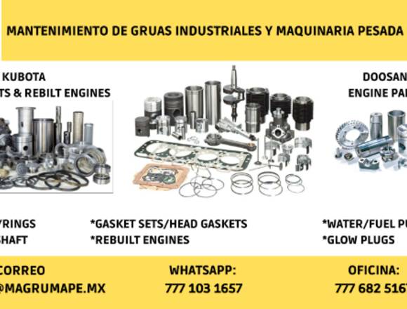 Refacciones Kubota y Doosan en Cuernavaca (Municipio)