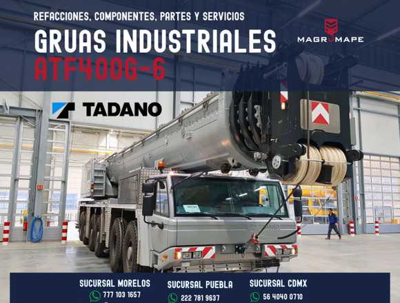 GRUAS INDUSTRIALES ATF400G-6 TADANO en Cuernavaca (Municipio)