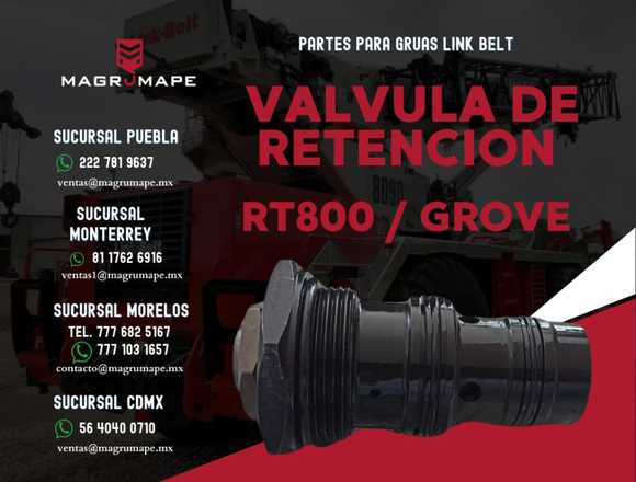 Valvula de Retención RT800/GROVE en Coatzacoalcos (Municipio)