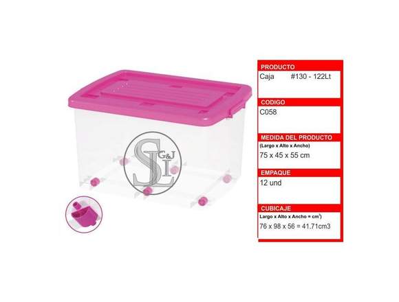 CAJAS ORGANIZADORAS DE PLÁSTICO CON TAPA Y RUEDAS en Lima (Lima 1) (Distrito)