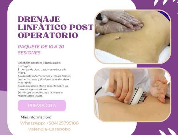 Drenaje linfático post operatorio en Libertador (Municipio)