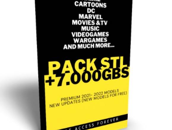 MEGA STL PACK +7.000GBS IMPRESORA 3D en Las Rozas de Madrid (Municipio)