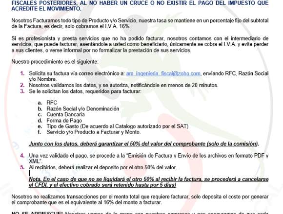 FACTURACIÓN - Eficientes Impuestos en Gustavo A. Madero (Municipio)