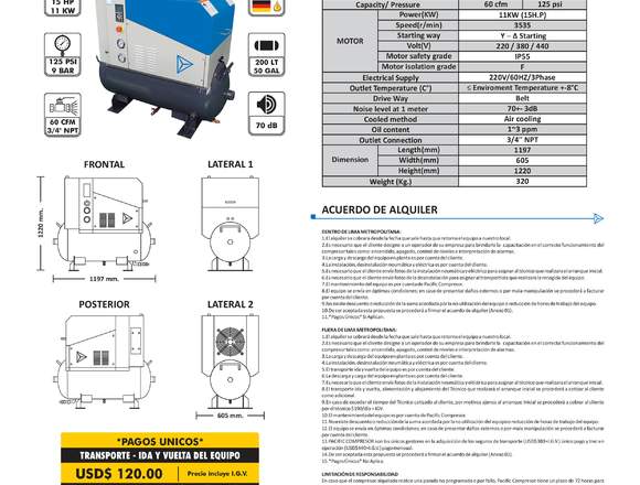 COMPRESOR DE TORNILLO 225HP en Lima (Lima 1) (Distrito)