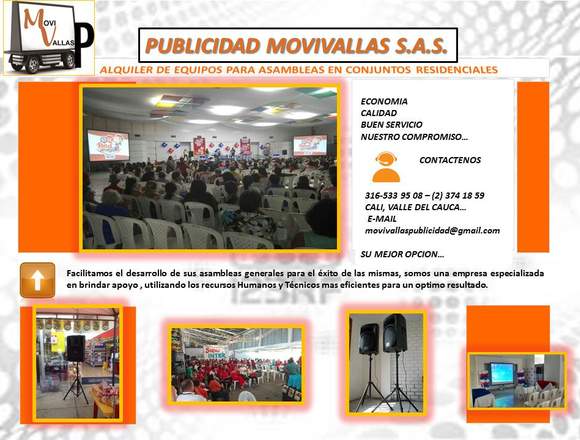 ALQUILER DE SONIDOS PARA ASAMBLEAS EN CALI en Caicedonia (Municipio)