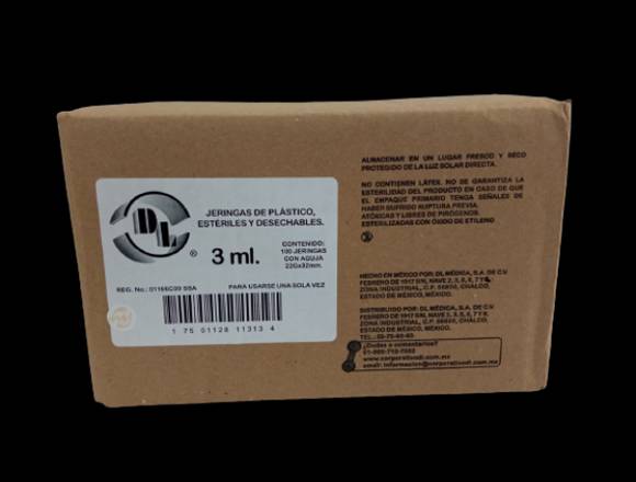 Jeringa 3ml 22X32 Dentilab C/100 en Reynosa (Municipio)