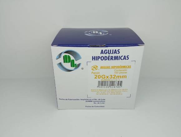 Agujas Hipodérmicas 20 X 32 DL c/100 en Reynosa (Municipio)