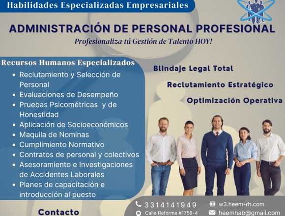 Administración de personal profesional en Guadalajara (Municipio)