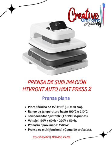 Prensa de Sublimacion HTVRONT auto Heat Press 2 en Santo Domingo Este (Municipio)