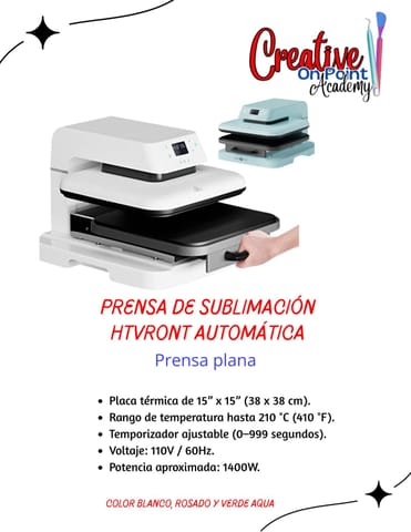 PRENSA DE SUBLIMACION HTVRONT AUTOMATICA - PRENSA PLANA en Santo Domingo Este (Municipio)