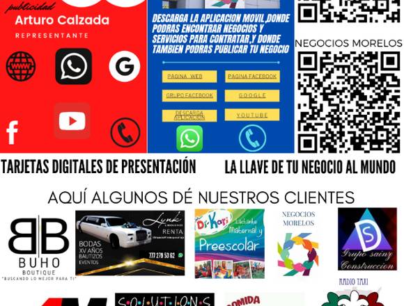 Tarjetas digitales de presentacion en Jiutepec (Municipio)