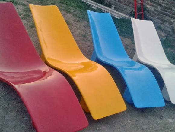 Reposera Ergonómica Acostada y Sentada de PRFV