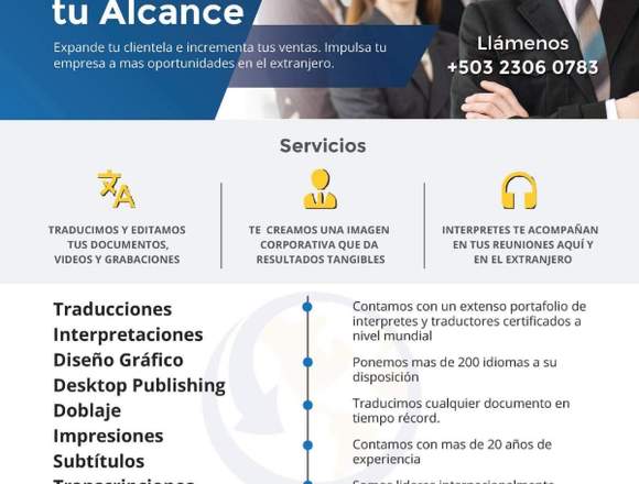 Traductores e interpretes certificados en San Salvador (Municipio)
