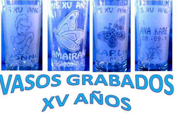 Vasos grabados (cubero) Para eventos en Hidalgo (Municipio)