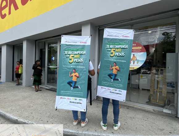 Mochilas banner, Publiandante, volanteo. en Benito Juárez (Municipio)