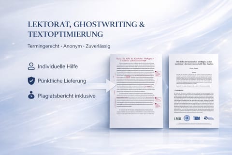 Lektorat & Korrektorat Unterstützung bei HA, BA, MA