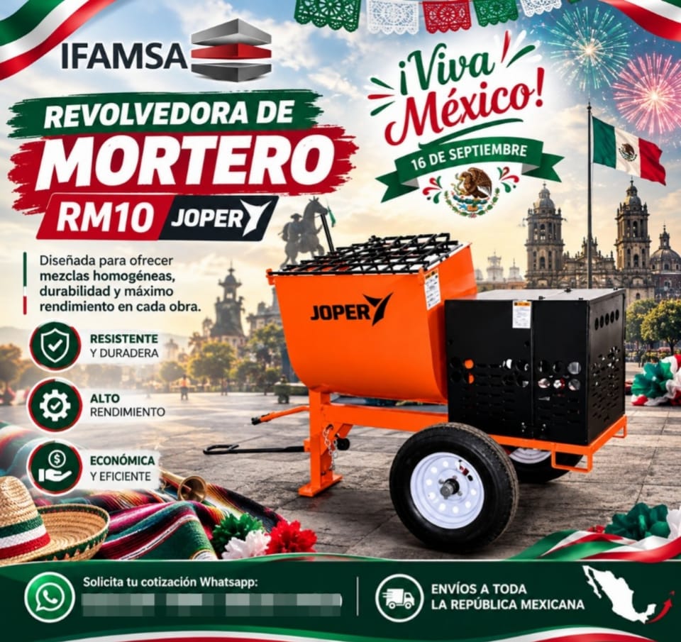 REVOLVEDORA DE MORTERO RM10 JOPER