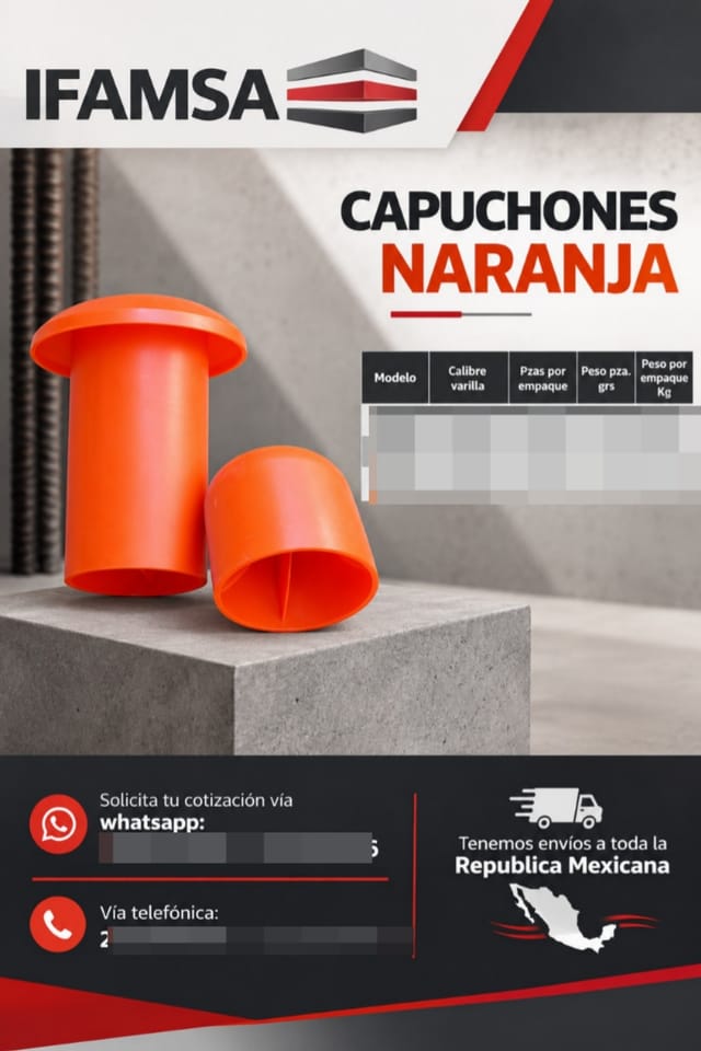 CAPUCHON PARA VARILLA NARANJA en Puebla (Municipio)