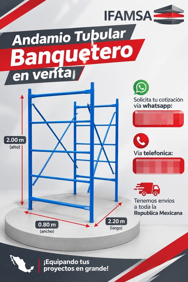 VENTA DE ANDAMIOS BANQUETEROS en Puebla (Municipio)