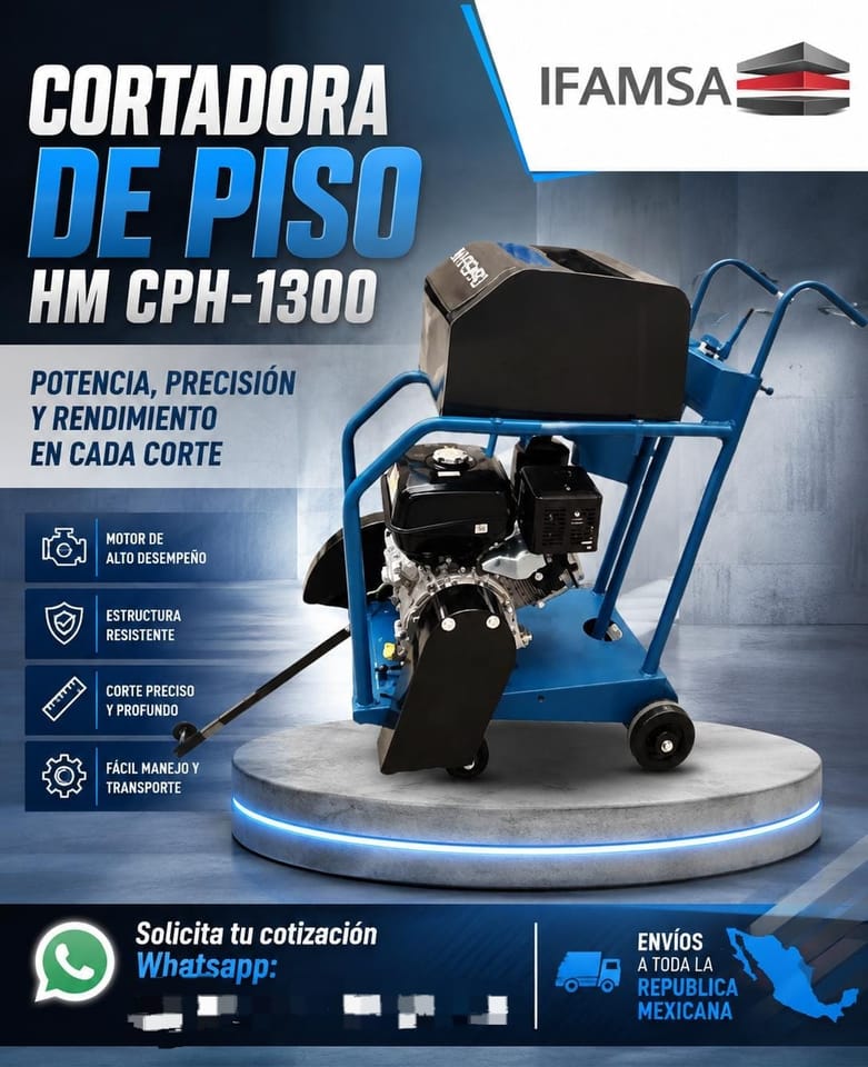 CORTADORA DE PISO HYPERMAQ CPH-1300 en Puebla (Municipio)