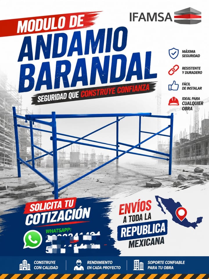 MODULOS DE ANDAMIO BARANDAL