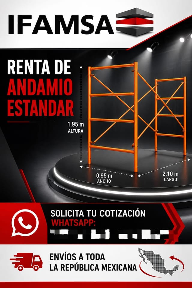 RENTA DE ANDAMIOS ESTANDAR EN PUEBLA