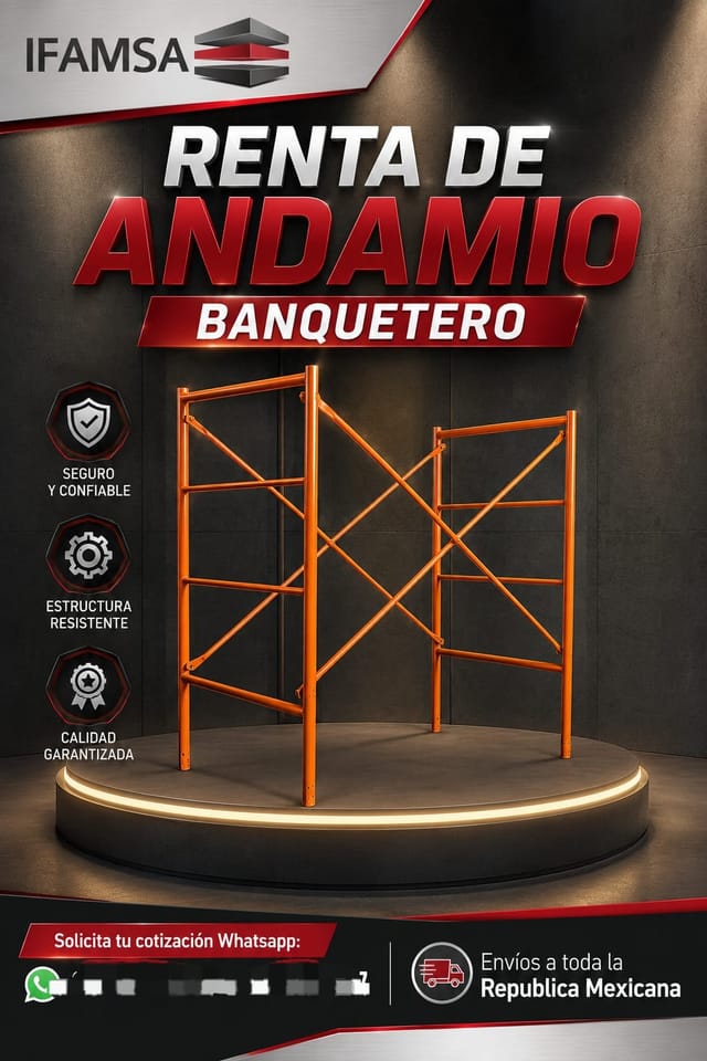 RENTA DE ANDAMIOS BANQUETEROS EN PUEBLA