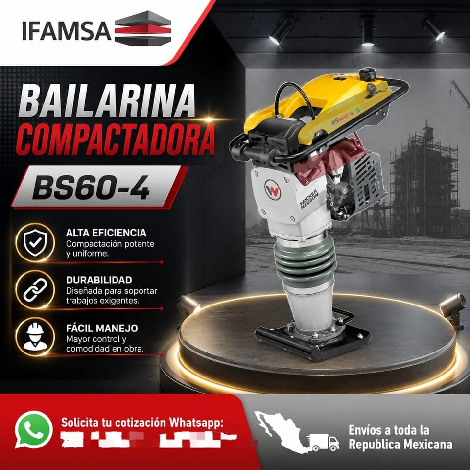 BAILARINA COMPACTADORA 4 TIEMPOS WN BS60-4 en Ecatepec de Morelos (Municipio)