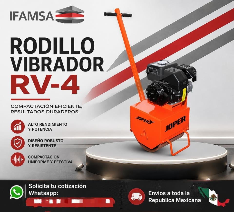 RODILLO VIBRADOR RV-4 JOPER en Ecatepec de Morelos (Municipio)