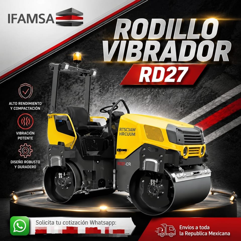 RODILLO VIBRADOR WACKER NEUSON RD27 en Ecatepec de Morelos (Municipio)