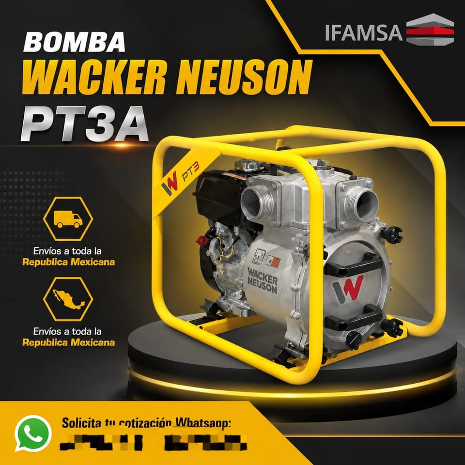 BOMBA WACKER NEUSON PT3A en Ecatepec de Morelos (Municipio)