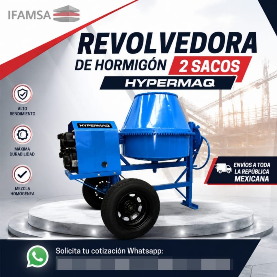 REVOLVEDORA DE HORMIGÓN 2 SACO HYPERMAQ