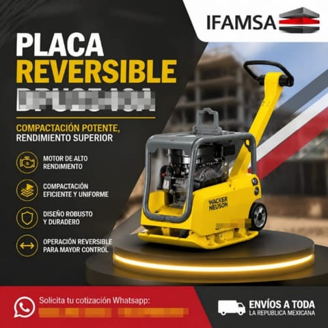 PLACA REVERSIBLE DPU2540A WACKER NEUSON en Puebla (Municipio)