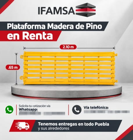 RENTA DE PLATAFORMAS PARA ANDAMIO en Puebla (Municipio)