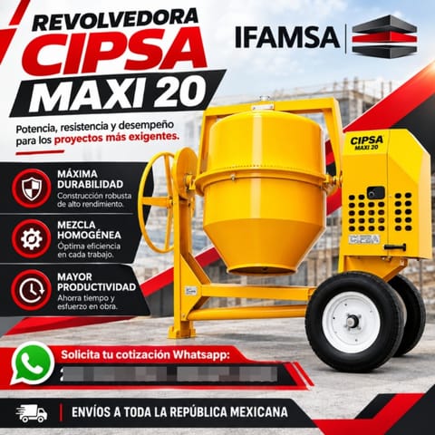 REVOLVEDORA MAXI 20 CIPSA OLLA METÁLICA