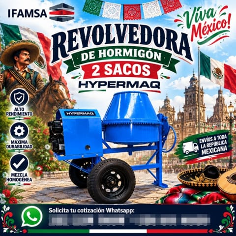 REVOLVEDORA DE HORMIGÓN 2 SACO HYPERMAQ