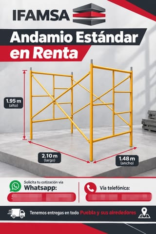 RENTA DE CUERPOS DE ANDAMIO ESTANDAR en Puebla (Municipio)