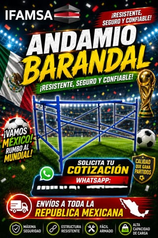 Venta / Renta de Andamios barandal