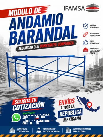 MODULOS DE ANDAMIO BARANDAL en Ecatepec de Morelos (Municipio)
