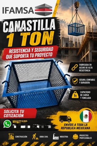 CANASTILLA 1 TON PARA MATERIAL