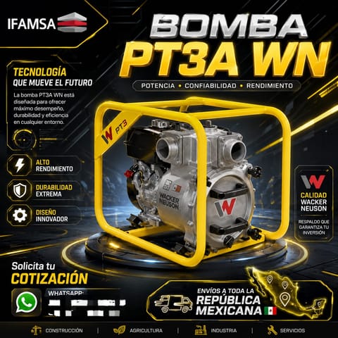 BOMBA WACKER NEUSON PT3A en Ecatepec de Morelos (Municipio)