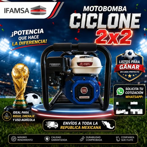 MOTOBOMBA CICLONE 2X2 FIAT