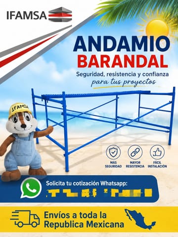 Cuerpo de andamio barandal
